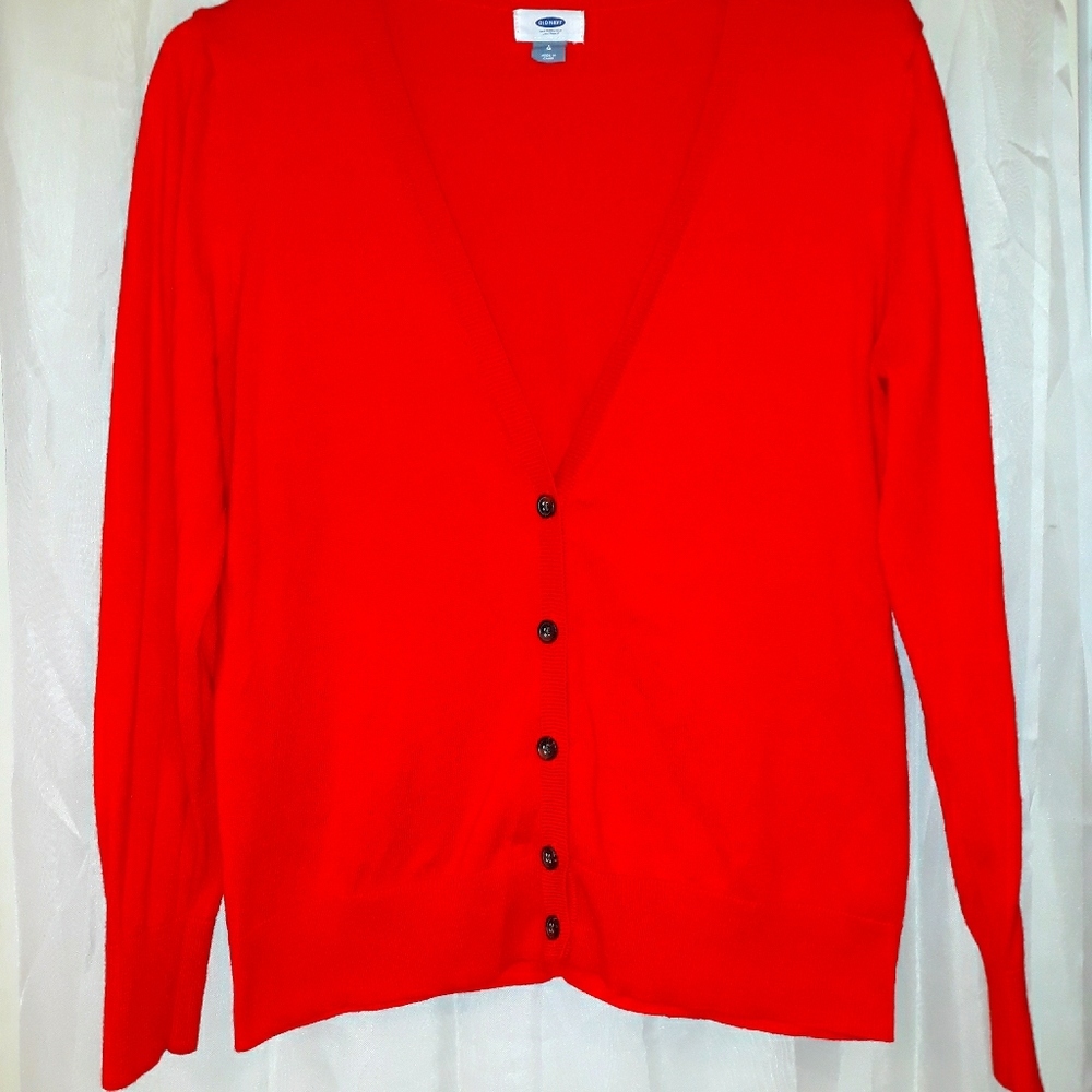 Old Navy Sweater Cardigan (Red)